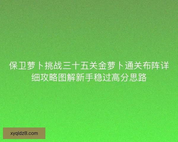 保卫萝卜挑战三十五关金萝卜通关布阵详细攻略图解新手稳过高分思路 保卫萝卜挑战三十五关金萝卜通关布阵详细攻略图解新手稳过高分思路