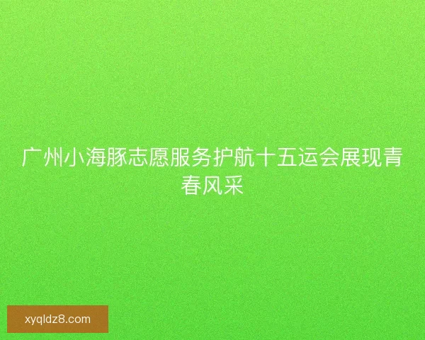 广州小海豚志愿服务护航十五运会展现青春风采